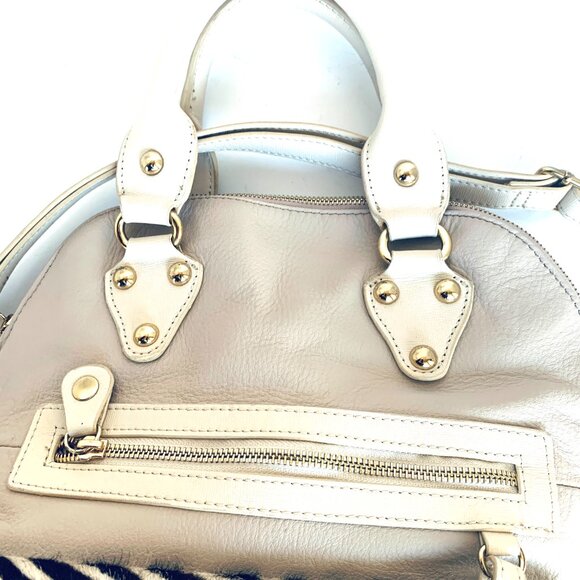 EMMA FOX LEATHER PURSE BAG POCKETBOOK COMPUTER BAG COW PRINT ACCENT PERFECT - Picture 6 of 15